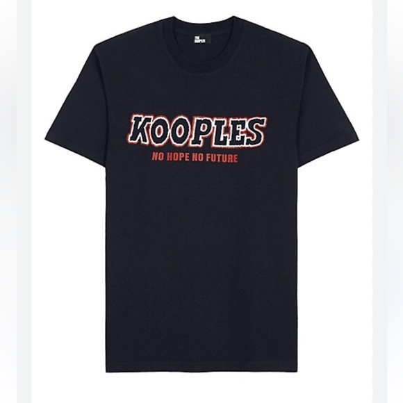 The Kooples Logo No Hope No Future Graphic Cotton Tee Shirt - Picture 13 of 13